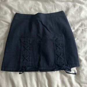 Wild Honey Navy Miniskirt